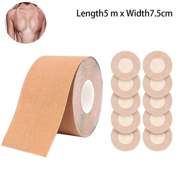 Boobs Tape Invisible Breast Lift Tape Disposable Round Nipple Cover Boobytape Carousel 2