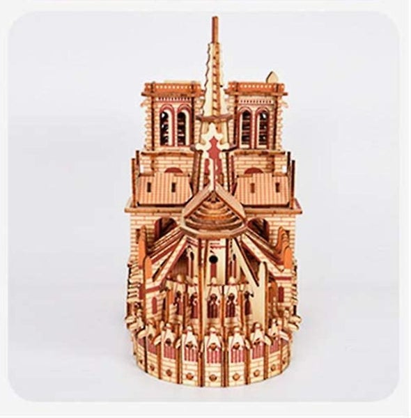 3d Notre Dame Cathedral Model Kit Movable Large Challenge Brain Teaser Puzzle Carousel 5