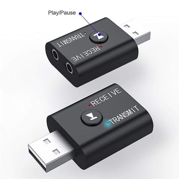 2-in-1 Usb Bluetooth Audio Transmitter Smart Receiver 3.5mm Adapter Bluetooth Carousel 2