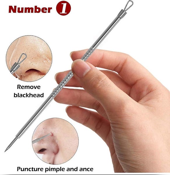 5 Pack Blackhead Remover Kit Pimple Tool Set For Acne Treatment Carousel 2