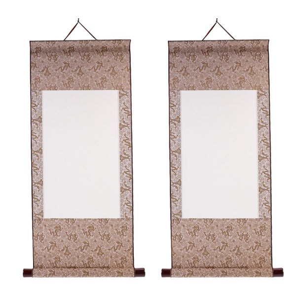 2 Pcs Kids Kits Xuan Paper Art Wall Scrolls Blank Chinese Xuan Paper Chinese X Carousel 1