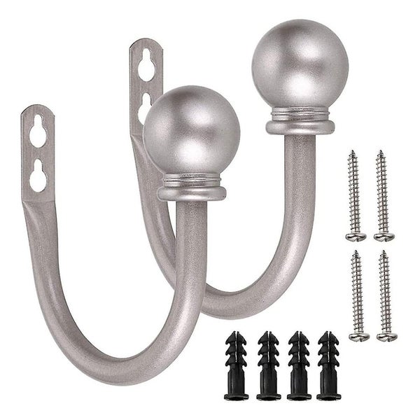 Metal Curtain Holdbacks Wall Mounted Drapery Tiebacks With Screws Decorative Wi Carousel 1