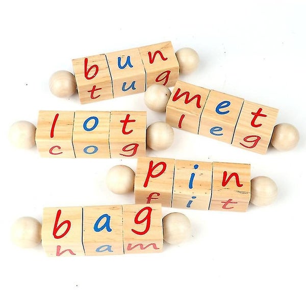 Wooden Letter Blocks Educational Toys For Toddlers Manipulative Alphabet Block Carousel 1