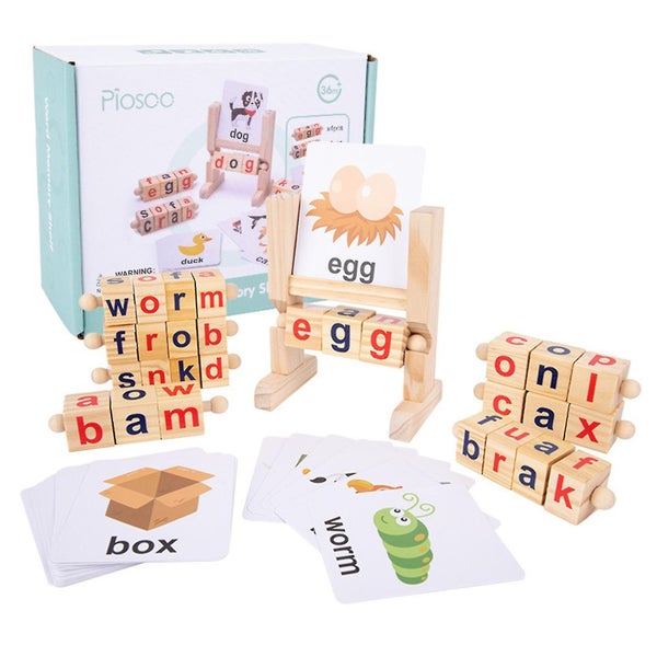 Wooden Alphabet Learning Word Spelling Practice Game Intellectual Toy Educatio Carousel 1