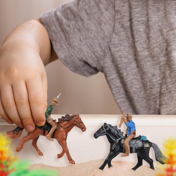 4 Pcs Cowboy Models Cool Model Toys For Kids Funny House Games Toys Carousel 1