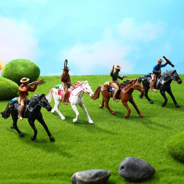 4 Pcs Cowboy Models Cool Model Toys For Kids Funny House Games Toys Carousel 2