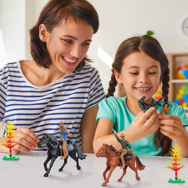 4 Pcs Cowboy Models Cool Model Toys For Kids Funny House Games Toys Carousel 5