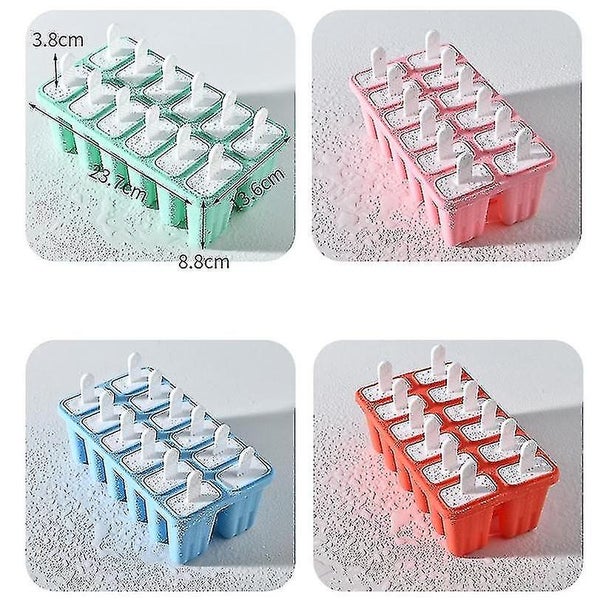 Popsicle Molds 12 Pieces Silicone Ice Pop Molds Ice Pop Make multiple Availabl Carousel 3