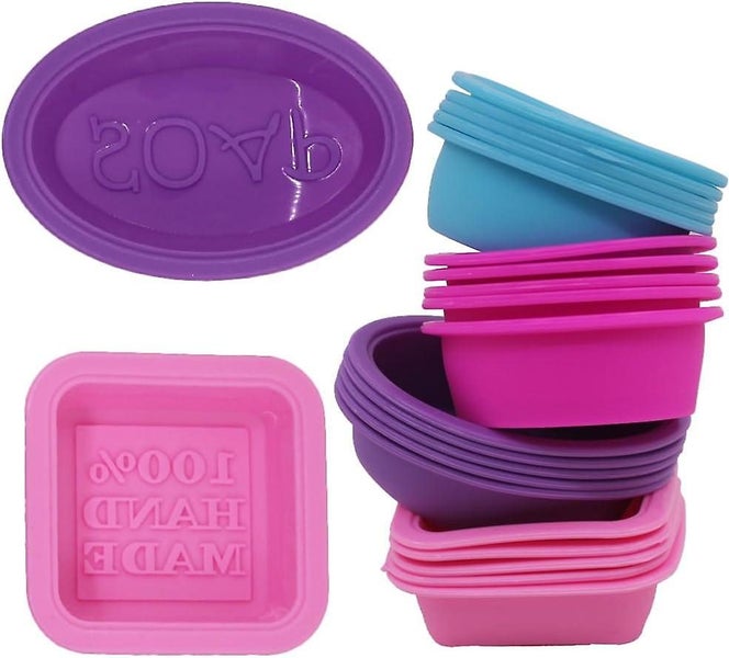 Silicone Soap Making Molds Square Oval Round Shape Cupcake Muffin Sweet Baking Carousel 4
