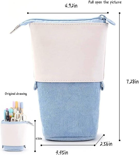 Telescopic Pencil Case Stand-up Transformer Pencil Holders Pencil Holder Canvas Carousel 3