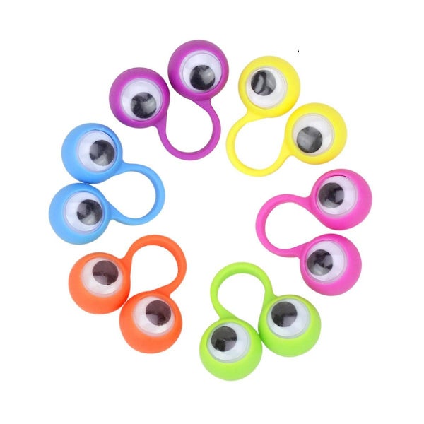 20 Pcs Finger Toy Educational Intelligent Finger Toy Large Eyes Finger Ring Pu Carousel 2