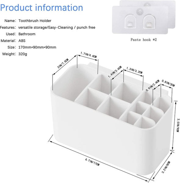Multifunctional Electric Toothbrush Holder Wall Mounted Bathroom Stand Carousel 4