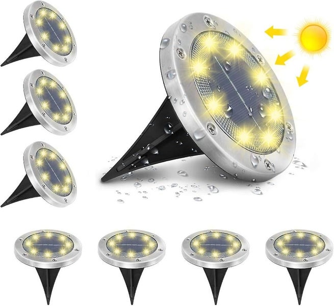 Outdoor Solar Light Garden Outdoor Ground Light 8 Led Warm White Solar Spotlig Carousel 1