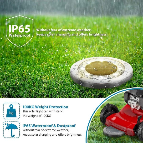 Outdoor Solar Light Garden Outdoor Ground Light 8 Led Warm White Solar Spotlig Carousel 5