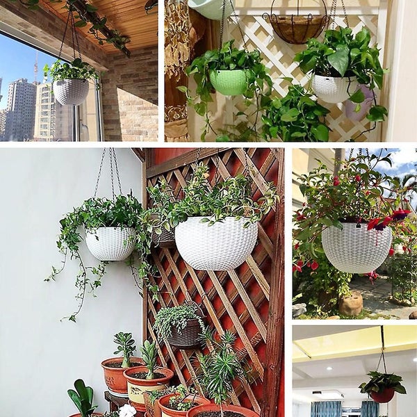 Imitation Rattan Flower Pot Hanging Basin Hanging Chlorophylla Home Lazy Perso Carousel 5