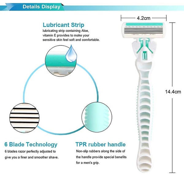 Women's Razor - 6-blade Shaving Razor With Replacement Cartridges - Extra Smoot Carousel 2