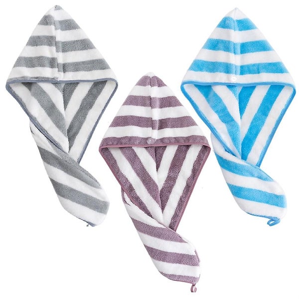 Super Absorbent Microfiber Hair Drying Towel Wrap For Wet Hair - Soft Hair Towe Carousel 1