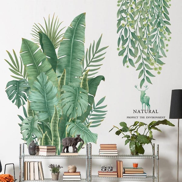 Banana Leaf Peel And Stick Wall Decals - Diy Wall Decor Art For Living Room Bed Carousel 5