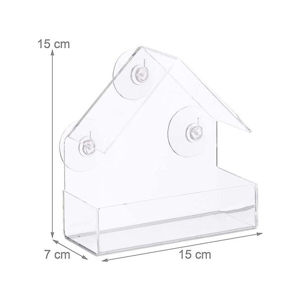Clear Window Bird Feeder Wild Bird Feeder 3 Suction Cup Feeders Carousel 5