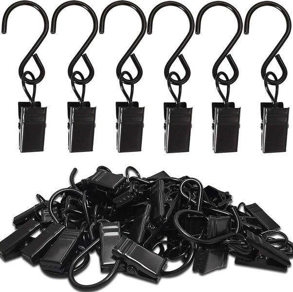Stainless Steel S Hooks Curtain Clips 50 Pack Hanging Party Lights Clips Hange Carousel 1