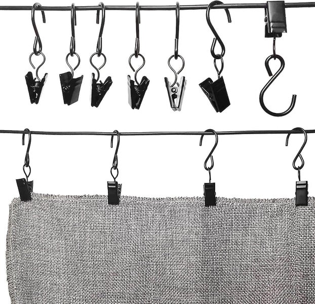 Stainless Steel S Hooks Curtain Clips 50 Pack Hanging Party Lights Clips Hange Carousel 2