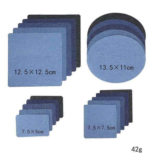 20 Pieces Iron On Fabric Patches Denim Jean Repair Patches Clothing Repair Pat Carousel 2