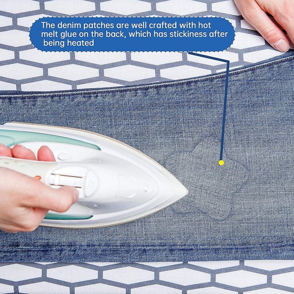 20 Pieces Iron On Fabric Patches Denim Jean Repair Patches Clothing Repair Pat Carousel 5