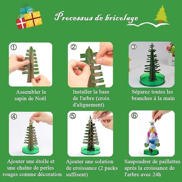 2pcs Magic Tree For Arbor Day Diy Crystal Paper Growing Tree Kit Novelty Educa Carousel 5