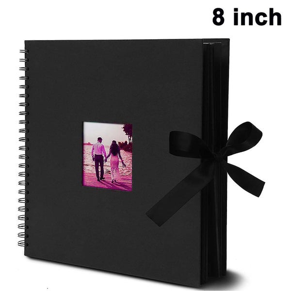 Scrapbook Album 30 Pages 8 X 8 Inch Scrap Book With Window Ribbon Closure Ide Carousel 1