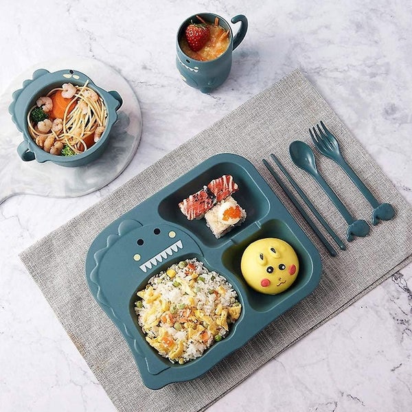 6-piece Children's Dishes And Plates Children Bowl Cup Spoon Fork Cartoon Littl Carousel 5
