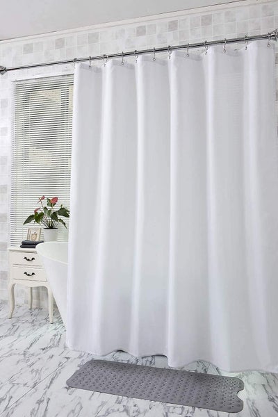White Shower Curtain Liner White Fabric Shower Liner 2-in-1 Bathroom Shower Cu Carousel 2