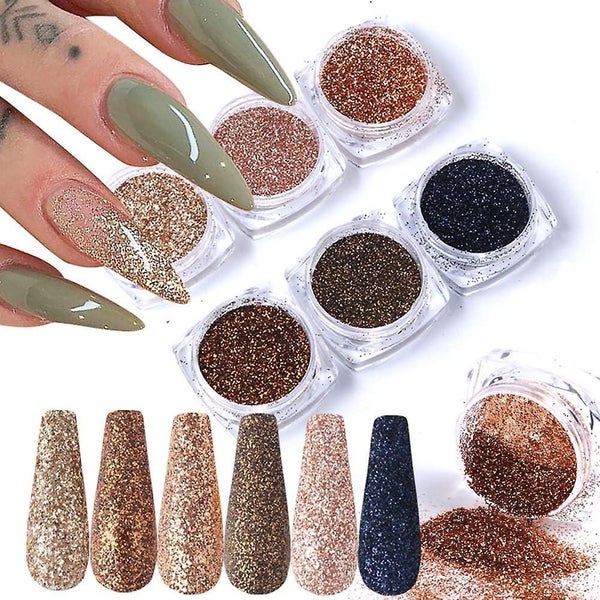 Holographic Nail Powder Nail Art Glitter Supplies Ultra-thin Mermaid Chameleon Carousel 1