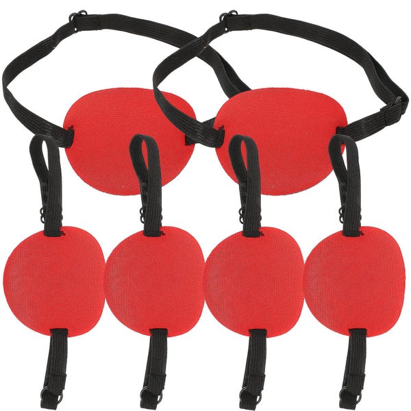 6pcs Amblyopia Corrected Eye Patches Practical Single Eye Covers Elastic Strap Carousel 2