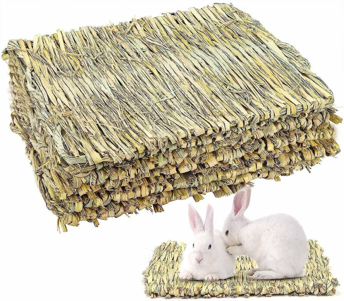 Grass Mat Woven Bed Mat For Small Animals Bunny Bedding Nest Chew Toy Bed Play Carousel 1
