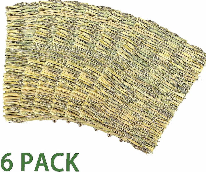 Grass Mat Woven Bed Mat For Small Animals Bunny Bedding Nest Chew Toy Bed Play Carousel 5