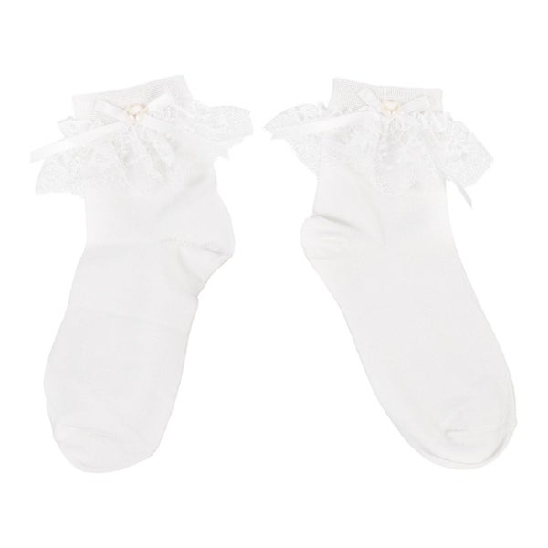 1 Pair Girly Style Japanese Lolita Cotton Socks Uniform Costume Bowknot Socks Carousel 2