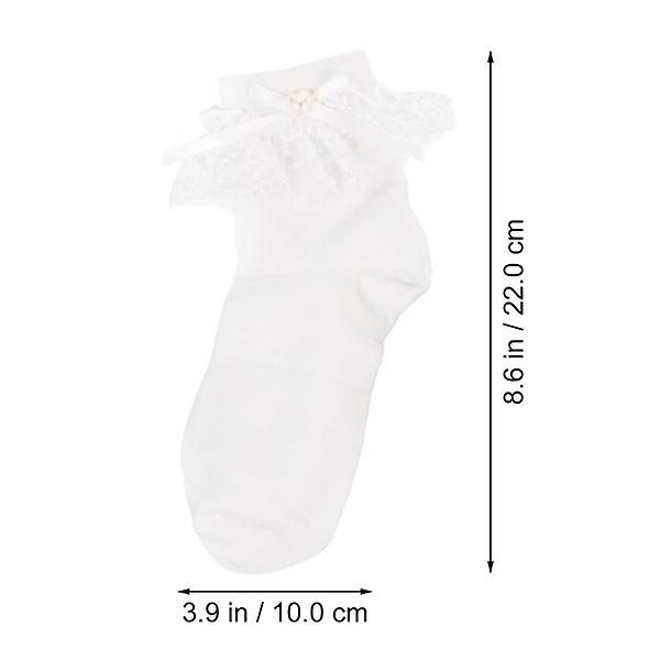1 Pair Girly Style Japanese Lolita Cotton Socks Uniform Costume Bowknot Socks Carousel 4