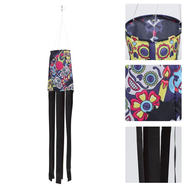 1pc Festival Skull Shape Decoration Flag Scene Layout Prop Hanging Party Flag Carousel 5