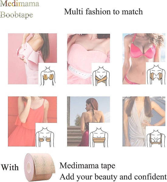 Boob Tape Breast Lift Tape Adhesive Bra Nipple Cover Suitable For A-g Cup Size Carousel 5