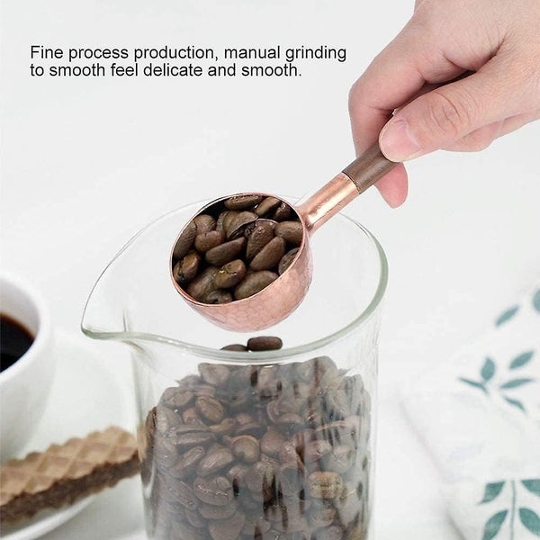 Wood Handle Living Coffee Scoop Coffee Accessories Black Walnut&red Copper Mul Carousel 2