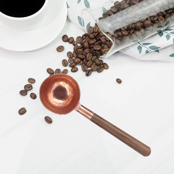 Wood Handle Living Coffee Scoop Coffee Accessories Black Walnut&red Copper Mul Carousel 5