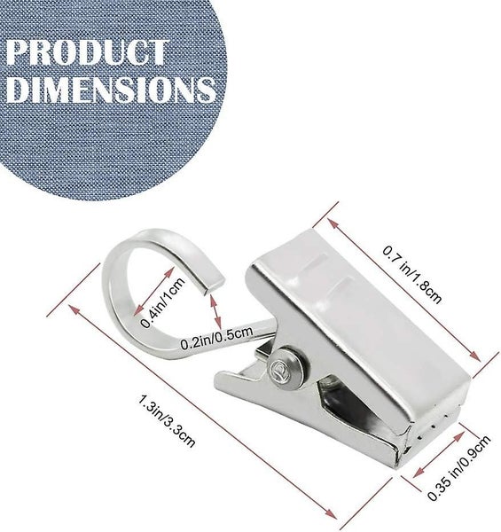 Stainless Steel Small Curtain Clips With Hook Heavy-duty Hanging Clamps For Ph Carousel 2