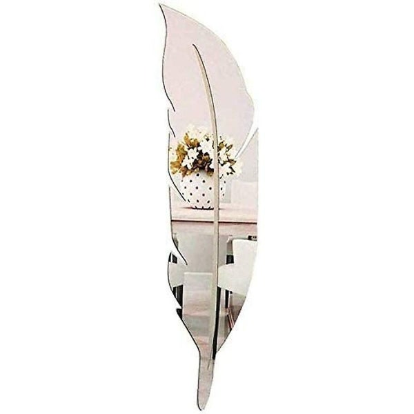 Feather Wall Mirror 3d Acrylic Mirror Feather Wall Stickers Modern Home Decor Carousel 1