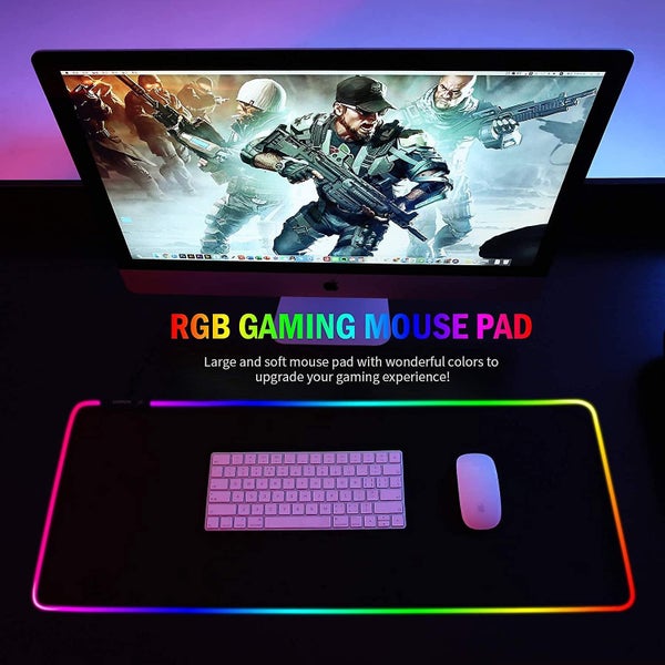 Large Rgb Gaming Mouse Pad - Led Mouse Pad With 14 Lighting Modes Waterproof Co Carousel 2