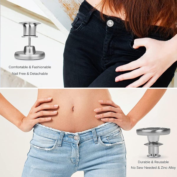 8pcs Jean Button No Sew Instant Button 17mm Detachable Reusable Jean Replaceme Carousel 2