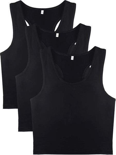 1 Women's Basic Sleeveless Racer Tank Top Carousel 1