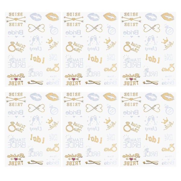 6 Sheets Sticker Sheets Kids Kids Party Toy Waterproof Tattoos Bulk Waterproof