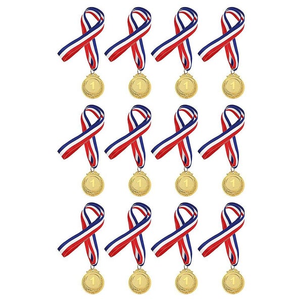 12 Pcs Children's Toys Competition Medals Spelling Bees Medals Metal Medals Carousel 1