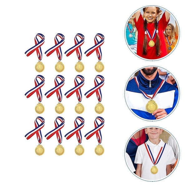 12 Pcs Children's Toys Competition Medals Spelling Bees Medals Metal Medals Carousel 2