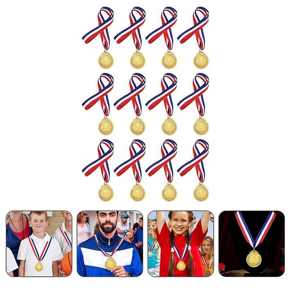 12 Pcs Children's Toys Competition Medals Spelling Bees Medals Metal Medals Carousel 5